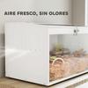 Gabbia per Criceti Casa per Piccoli Animali con Coperchio Articolato e Finestra Trasparente in Acrilico 80x50x50 cm Bianco