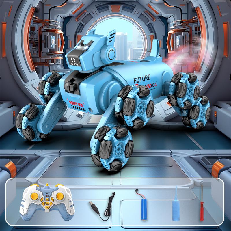 Remote Control Robot Dog Toy for Kids 2.4Ghz 8WD Gesture Sensing Stunt Rc Cars with Music & Light,Children Birthday and Xmas Gift for Kids