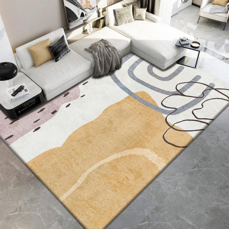 Carpet Living Room Bedroom, Bedside Carpet Autumn and Winter Simple Room Floor Mat Easy To Maintain