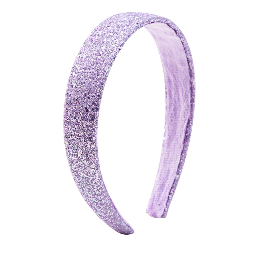 Colorful Sparkle High Skull Girl Headband – 2.5cm Wide Edge Hair Accessory