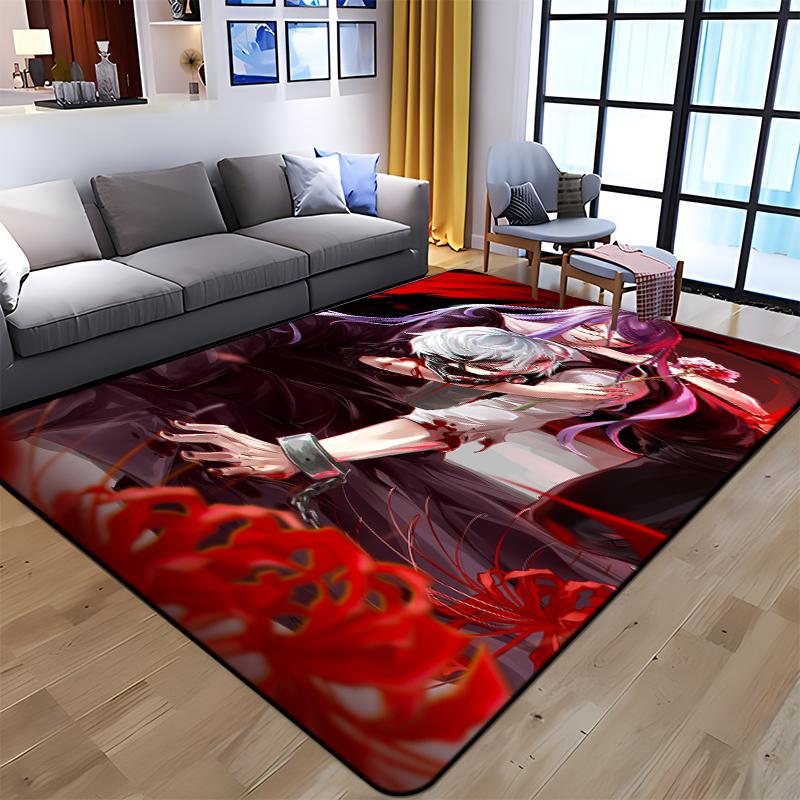 Anime Tokyo Ghoul Kunst Gedruckt Teppich für Wohnzimmer Große Fläche Teppich Weiche Matte E-sports Stuhl Teppiche Alfombra Geschenke Dropshopping