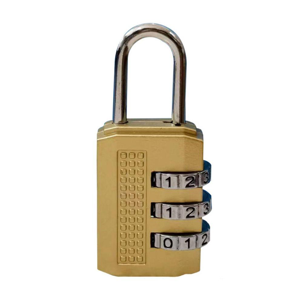 Mini Password Lock 3 Digit Zinc Zinc Alloy Padlock Portable Number Lock  Suitcase