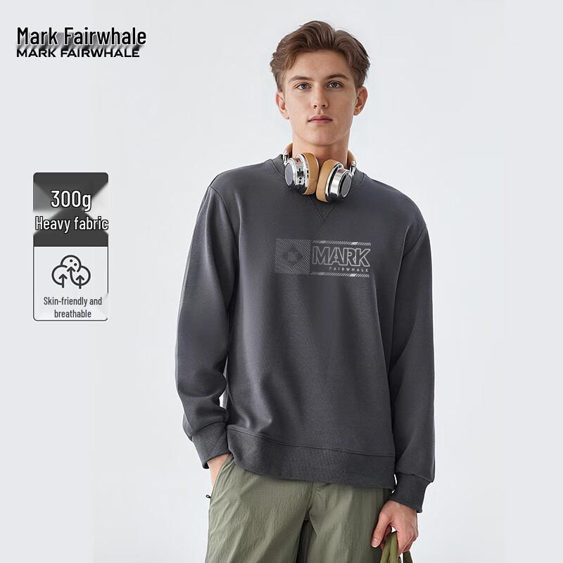 Mark Fairwhale Men's American Style Graphic Crewneck Pullover Sweatshirt