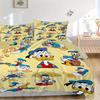 3-teiliges Donald Duck Charakter Bettwäsche-Set Weich und Bequem Schlafzimmer, Gästezimmer und Wohnheim Dekor Bettwäsche-Set W041