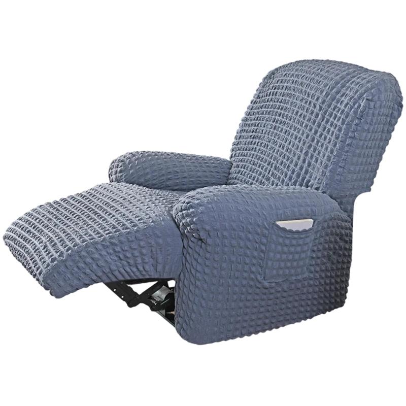 Elegant Elastic Bubble Grid Tub Single Armchair Cover with Armrests, Soft and Comfortable Single Seats Sofa Cover for Relaxation