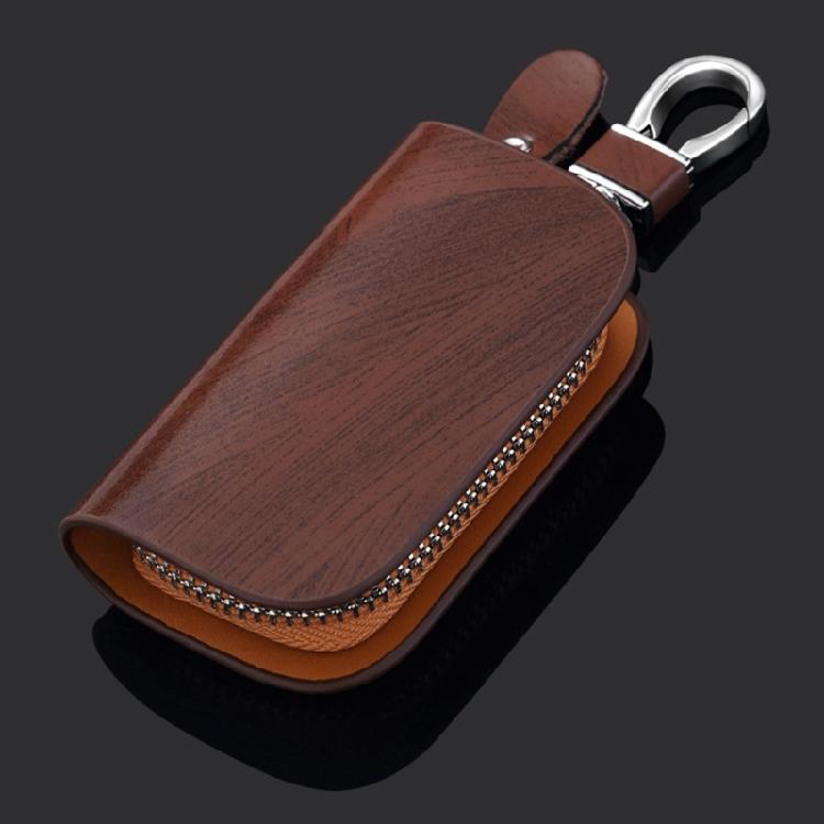 Brown Leather Cover Auto Car Remote Key Fob Case Bag Fob Bag