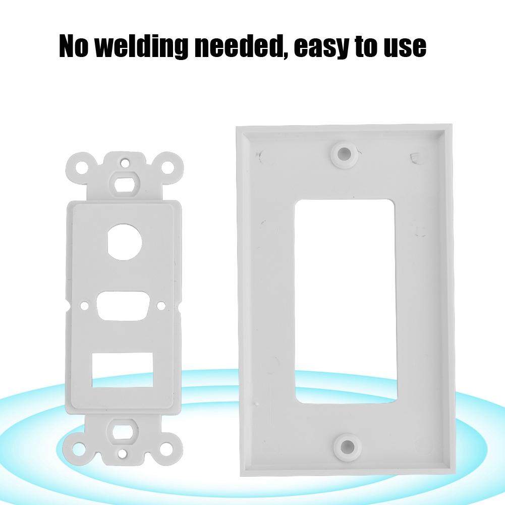 Audio Video DC 3.5mm Female   HDMI +  VGA 3 in 1 Socket Panel Charger Outlet