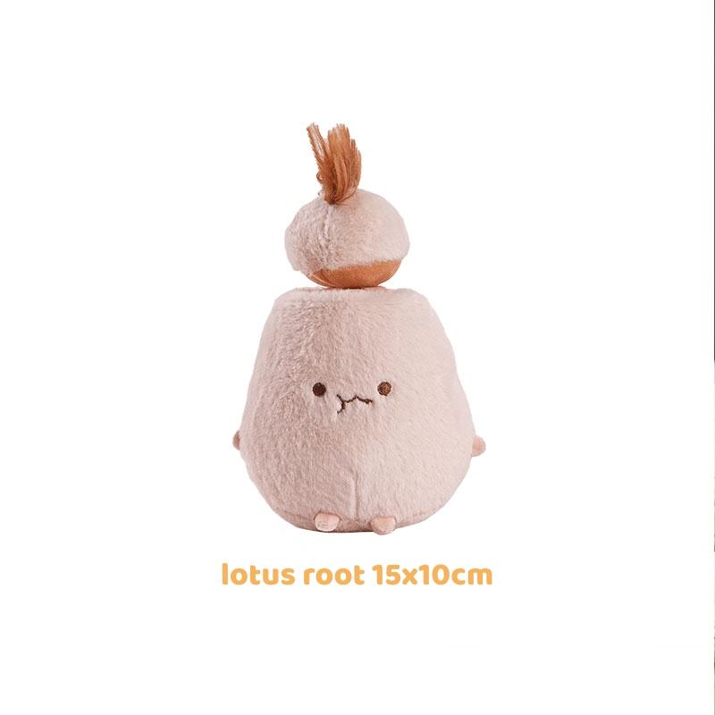 Cartoon Hotpot Food Plush Keychain Kawaii Bag Pendant Button Mushroom Crab Claw Hanging Ornament Food-Themed Toy Accessory Gift
