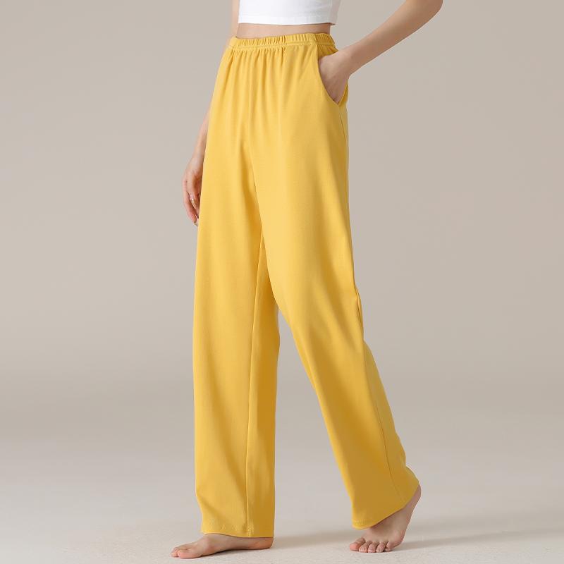 Aifen Teng Women's Loose Fit Cotton Pajama Pants: Summer, Solid Color, Plus Size, Straight Leg, Wear Indoors or Outdoors.