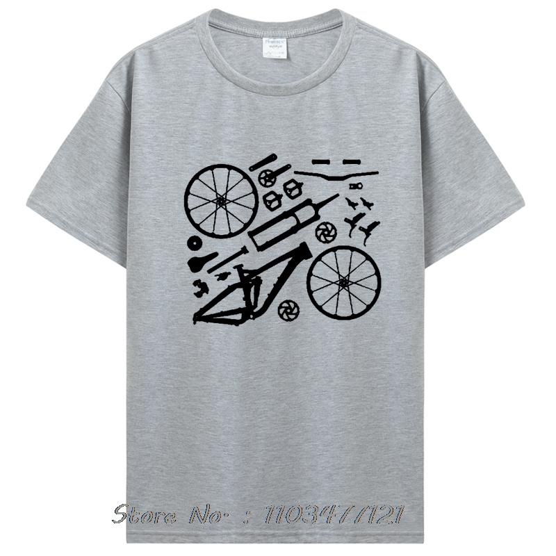 Neues Enduro Mountainbike Mtb Teile T-Shirt Ohne Etikett Baumwoll-T-Shirt Grafik Baumwoll-Tees Herrenbekleidung lustiges Übergroßes T-Shirt