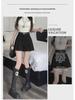 2024 Spring Korean Retro Pleated A-Line Short Skirt with Lining - College Style