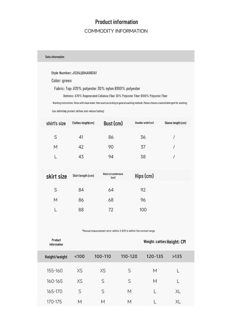 JOY SPEAKER Bluzka i spódnica w stylu chińskim Zestaw dwuczęściowy