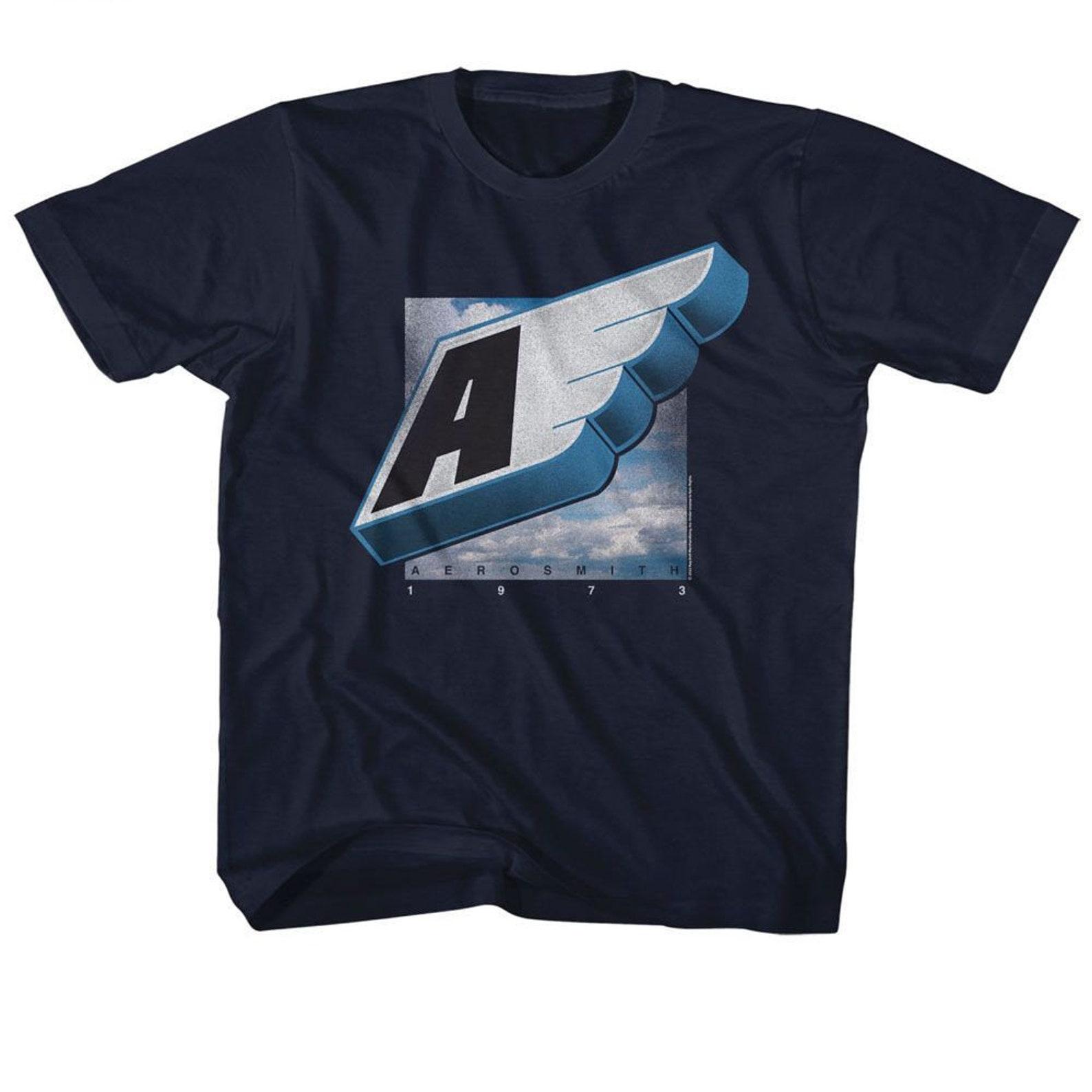 Aerosmith 1973 Wing Navy Youth T-Shirt XL