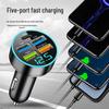 Digital Car Charger 4-Port 66W Fast Charging PD USB QC3.0