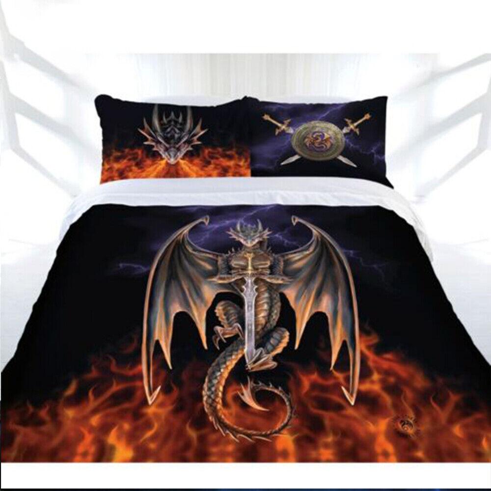 Gotická Fantasy Quilt Doona Anne Stokes Sada povlaků na přikrývku SINGLE DOUBLE QUEEN KING