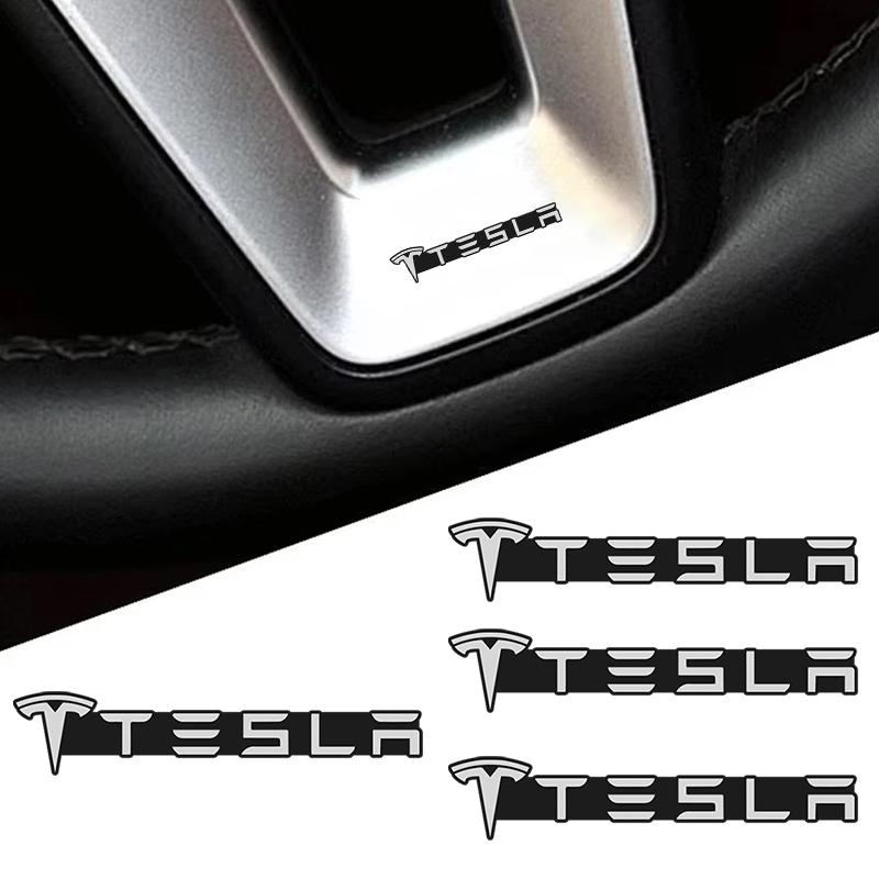 3D Aluminum Car Audio Stereo Speaker Badge Emblem Sticker For Tesla Model 3 Y S X Cybertruck Juguete Roadster Coil Bonina