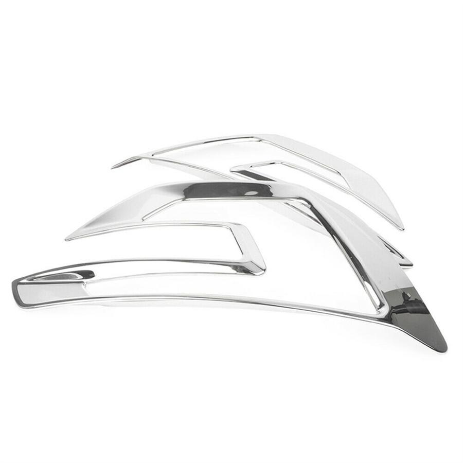 2Pcs Silver Front Fog Lamp Cover Trim Accessories For Ford Explorer 2016-2017 Us