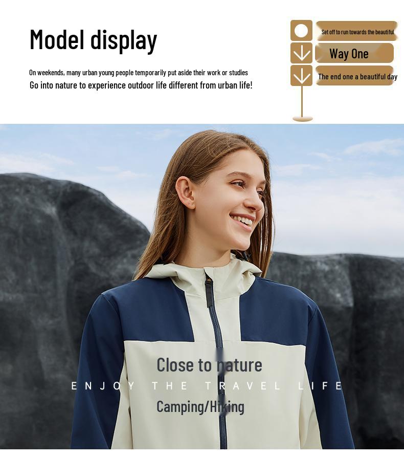 Unisex Thin Shell Windbreaker: Casual Outdoor Jacket for Hiking, Mountaineering, and Autumn Cycling.