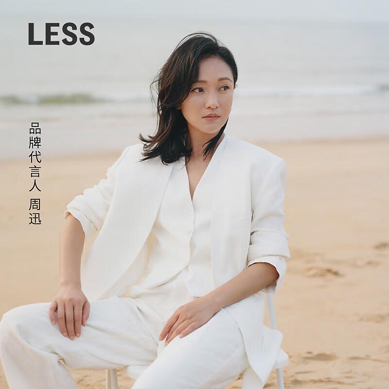 

LESS 2025 Summer Loose Collarless Long-Sleeve Suit Jacket M