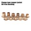 5Pcs 8MM Inner Diameter Powder Metallurgy Oil Bearing With Edge Step Shoulder Flange Bushing Copper Sleeve