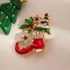 Boots Xmas Enamel Pin Versatile Christmas Oil Drop Brooch Cute Christmas  Brooch  Lady