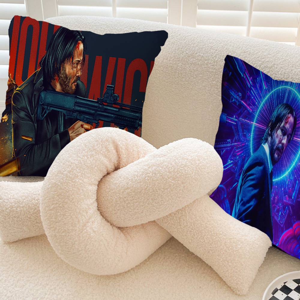 Movie John Wick Cushion Cover Car Throw Pillow Case For Sofa Car Christmas Gift 40X40Cm 45X45Cm