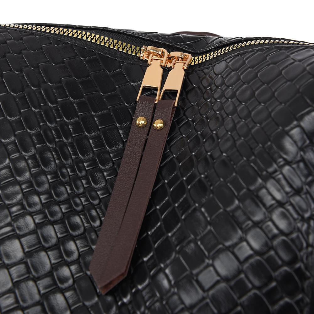 Gewebter Rucksack aus weichem Leder für Damen, großes Fassungsvermögen, Farbkontrast, Mehrzweck-Reiserucksack