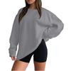 Women's Casual Fashion Loose Sports Round Neck Pullover Long Sleeve Sweatshirt