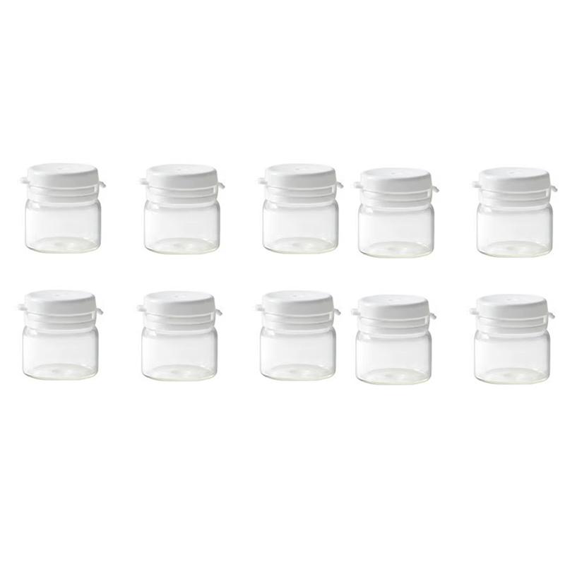 3/6/10Pcs Cosmetic Jars Travel Glass Containers Clear Buttercream Bottles With Lids & Inner Plug Mini Refillable Boxes