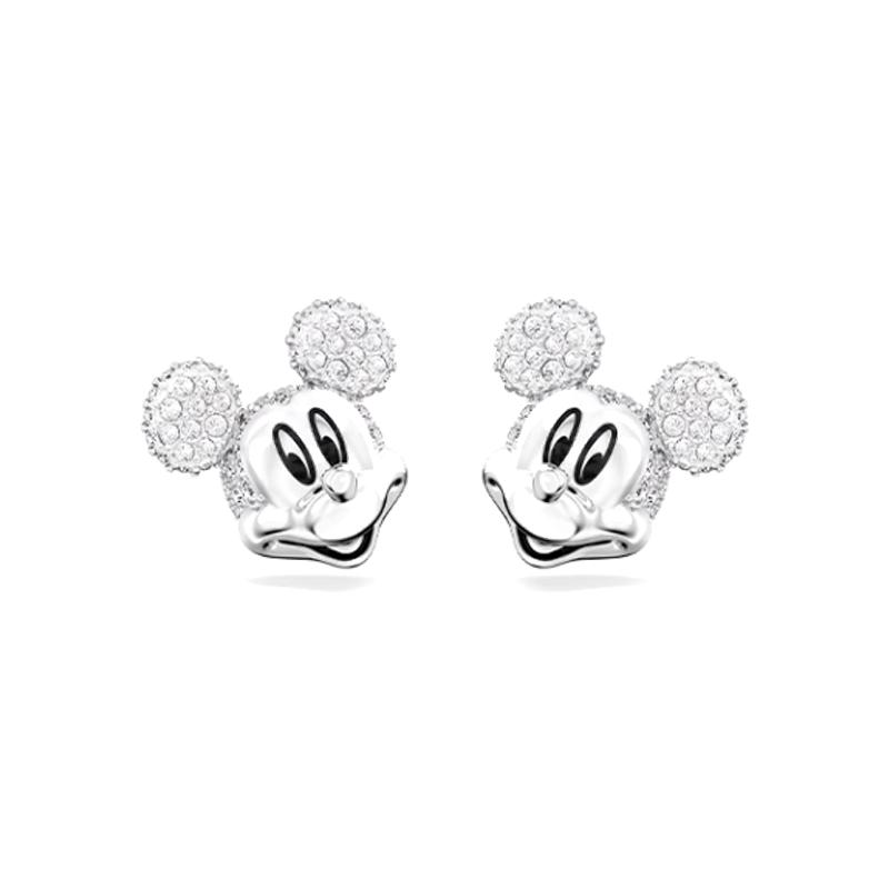 Swarovski Disney100 Mickey Mouse Mickey Stud Earrings Women s Silver 5668781 серебряный