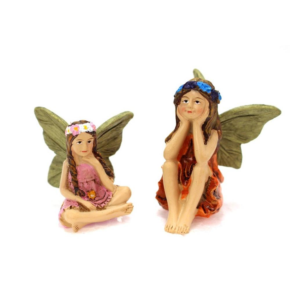 6 Piece Set Creative Flower Fairy Decoration Garden Micro Landscape Ornament Plug-in Flower Fairy