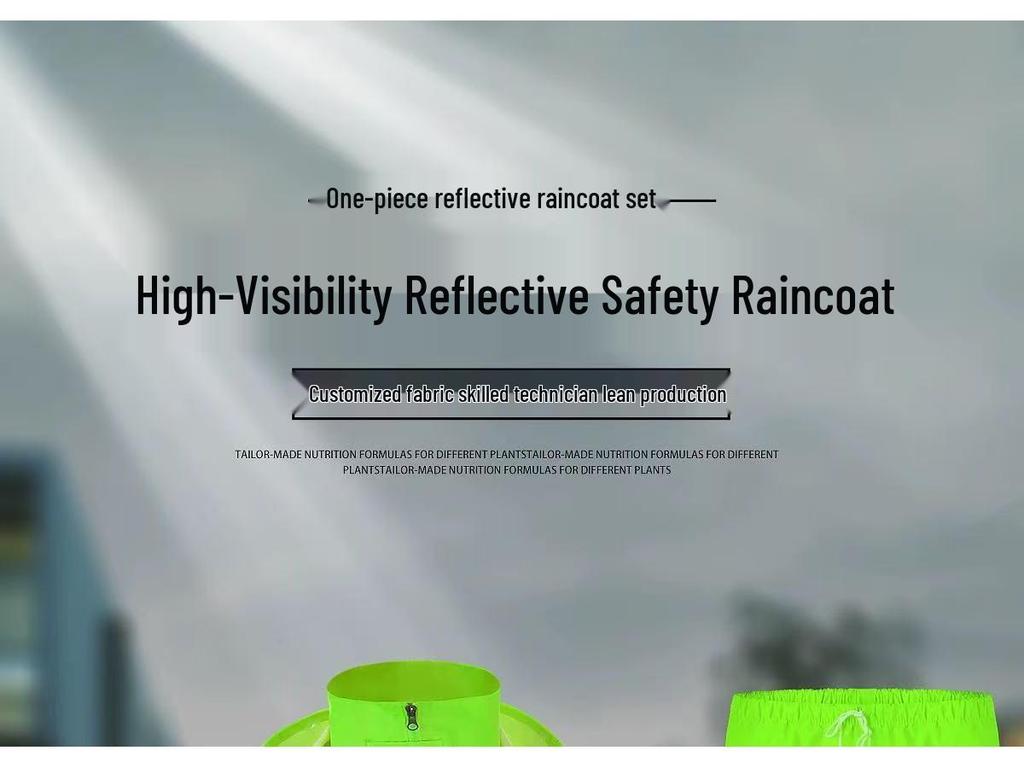 Duty Reflective Raincoat & Pants Set for Traffic and Sanitation Patrol