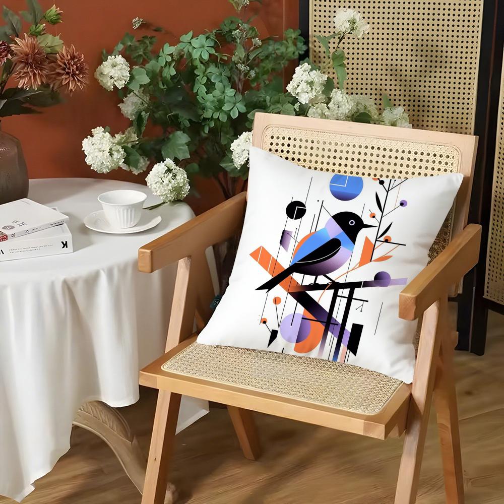 Federa Cuscino Stile Moderno Bauhaus Peluche Corto Setoso Cerniera Invisibile Antipolvere Copricuscino per Divano per Decorazione Casa