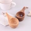 Finland Tea Cup Rubber Wood Small Wooden Mug Single Hole Water Coffee Cups