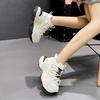 Women's Shoes 2025 Mesh Women's Vulcanize Shoes Outdoor Breathable Women Sneakers Solid Lace-Up Platform Ladies Casual Sneakers