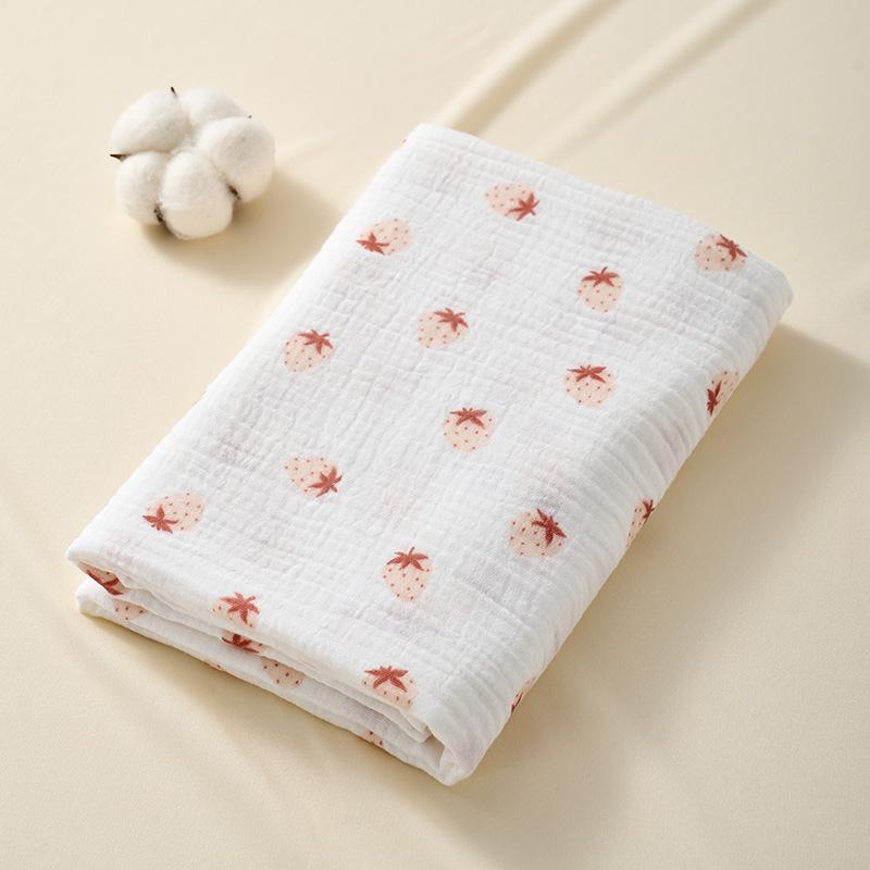 Baby Bath Towel: Pure Cotton Absorbent Gauze Swaddle, Summer Blanket, Infant Wrap