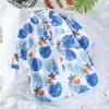 Men's Retro Floral Hawaiian Short Sleeve Summer Shirt for Youth