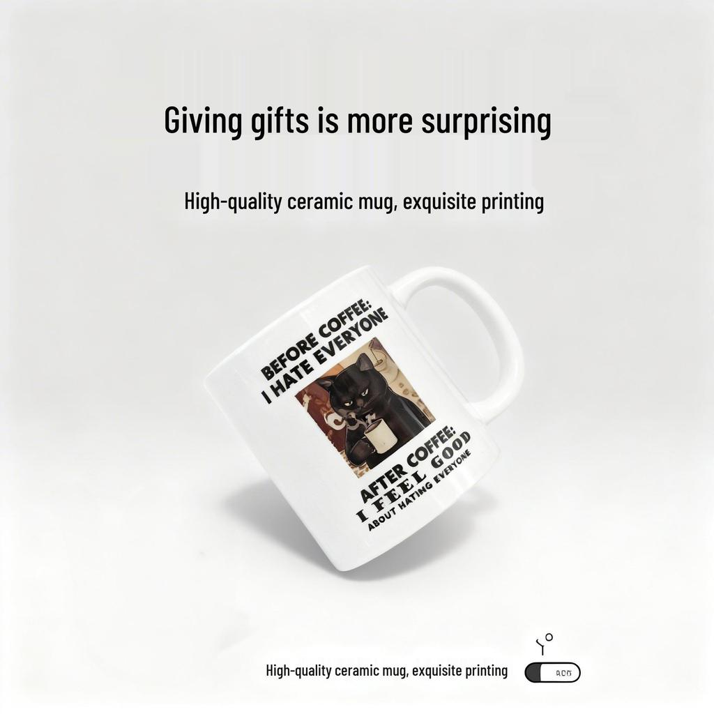 American Style Ceramic Coffee & Tea Mug - Ideal for Home or Office Use