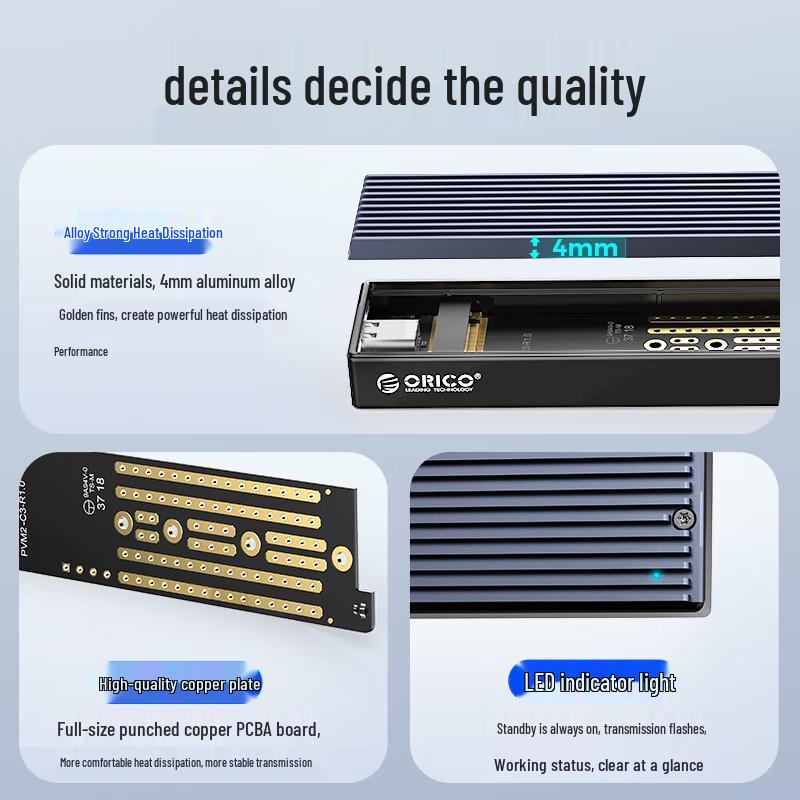 ORICO M.2 NVMe 10Gbps Type-C Portable SSD Enclosure
