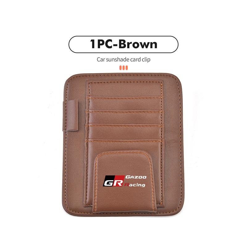 For Toyota Car Sunshade Card Package Holder Sunglasses Ticket Card Clip GR Yaris Corolla Prius Aqua Vios Mirai Hilux Auris CHR