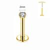 ASTM F136 G23 Titanium Labret Piercing Starfish Earring Stud Bee Leaf Push In CZ Threadless Cartilage 16/18/20G Body Jewelry