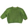 Trendy European & American Girls' Solid Color Knit Sweater - Children's Fashion