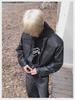 2024 Retro White Leather Motorcycle Jacket with Shoulder Pads - Unisex Street Style