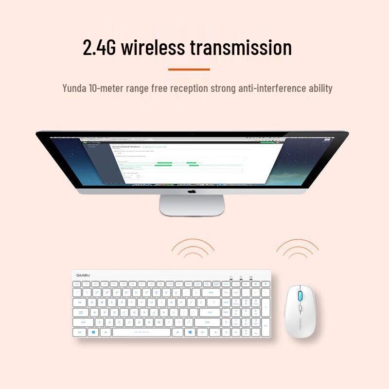 Dareu LK189 2.4G Wireless Office Keyboard Mouse Combo