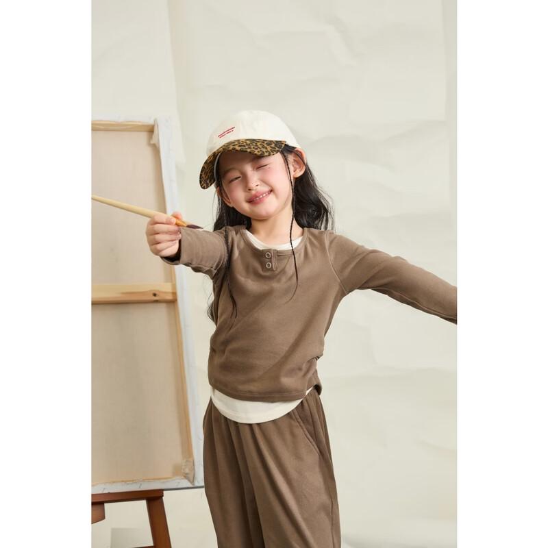 Girls' Faux Two-Piece Casual Wide-Leg Pants Set