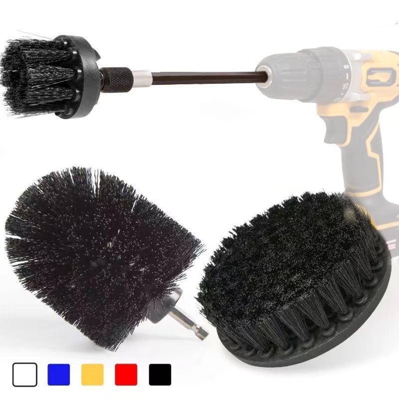 4-Piece Electric Drill Cleaning Brush Set for Car, Kitchen, and Bathroom