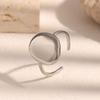 Stainless Steel Exaggerated Geometric Polygon Opening Rings for Women Men Waterproof Adjustment Rings Party Jewelry Accessories