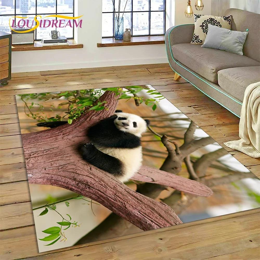 Cartoon Cute Panda Dream Animal 3D kobercový koberec do ložnice Obývací pokoj Domácí dekorace na pohovku, dětská hra Velká dekorační podložka na podlahu
