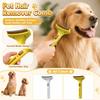 Pet Hair Remover Brush Fur Grooming Tool with Curved Blade for Shedding Control and Hair Thinning Suitable for Dogs and Cats