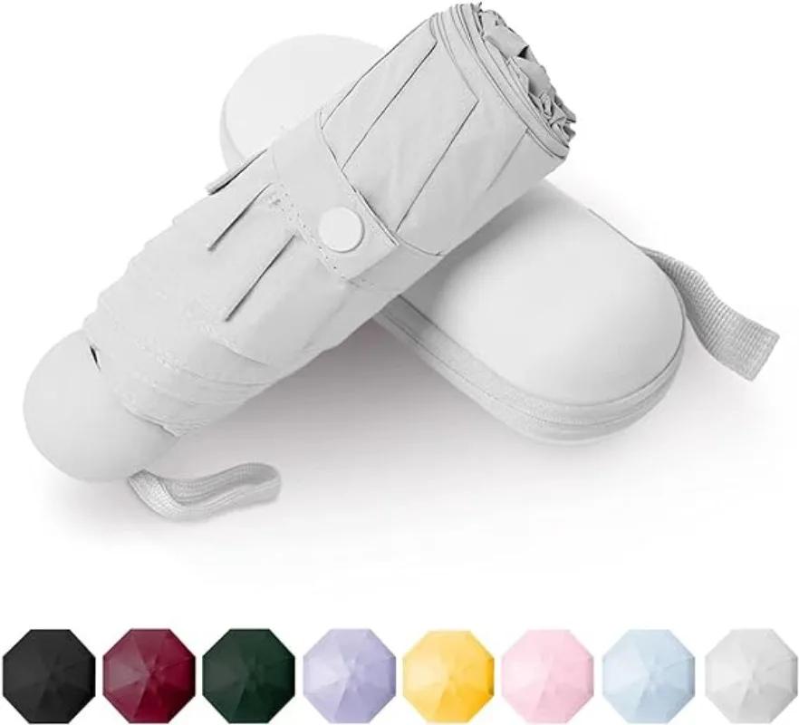 

Зонт-капсула двойного назначения для солнечного и дождливого использования, защита от дождя и солнца, портативный мини-зонт для путешествий, солнцезащитный зонт